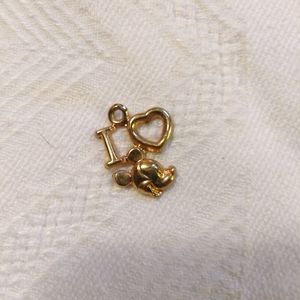 Vintage 10K I ❤️ Mickey Charm